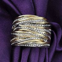 Verschlungene Crossover-Mode Chunky Band Gold Silber Rosé Vergoldete Breite Zeigefinger-Ringe