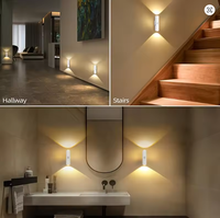 Lampe murale à détecteur de mouvement LED, rechargeable par USB, veilleuse de chevet pour chambre à coucher, couloir, escalier et bureau, éclairage d'ambiance