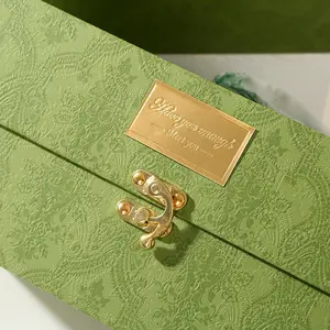 Boîte impression bricolage fête mariage doux album polyester coffrets cadeaux avec ruban de soie