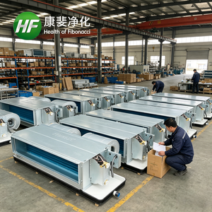 Unidad de Ventiloconvector Horizontal Oculta de Doble <span class=keywords><strong>Bobina</strong></span> y 4 Tubos, <span class=keywords><strong>3</strong></span> Filas de Refrigeración y 1 Fila de Calefacción para Hoteles y Edificios Comerciales - Product Image 4