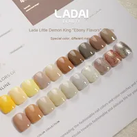 LADAI Gel pour ongles longue durée brun caramel 23 couleurs/set avec source de lampe LED et emballage de bouteille prix de gros