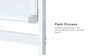 Tableau blanc mobile magnétique, double face, panneau laqué encadré d'aluminium