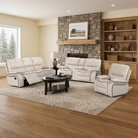 Canapé sectionnel inclinable Frank Premium en cuir respirant avec haut-parleur Bluetooth pour salon, cinéma familial, soirée