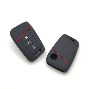 New 3-<strong>button</strong> <strong>Red</strong> Line Silicone Car <strong>Key</strong> Cover for Volkswagen Golf/jetta/gti Etc - Product Image 4