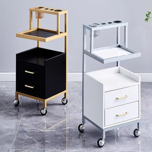 Best Sale White Salon Furniture Package Set with <b>LED</b> Mirror Barber Chair Handcart and Shampoo <b>Bed</b> Trolley for Hair Salon or Shop - Product Image 3