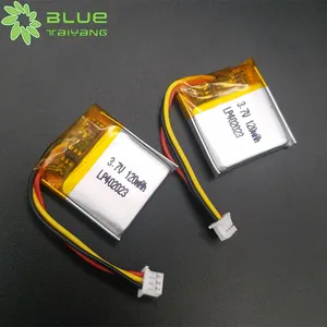 3.7v Battery Small Customized Tools GPS Connector 402023 Mini Rechargeable Battery 3.7v 120mah Small Lipo Battery