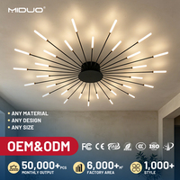 Plafonnier LED à intensité variable sans scintillement, design original OEM, 2700K-6500K, corps en fer, couvercle en PC, contrôle par application, lampe de plafond LED effet feu d'artifice