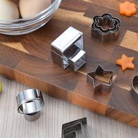 Lot de 24 emporte-pièces en acier inoxydable pour biscuits de Noël, motifs personnalisés fleur, cœur et étoile pour enfants, pour la cuisine