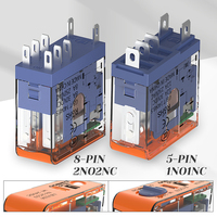 Relais intermédiaire étroit LANBOO J13A, fin, 5/8 broches, 1NO1NC, avec prise enfichable, vente directe d'usine, relais DIN, LED en option