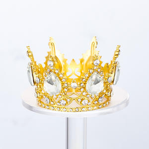 Princesa reina nupcial pequeñas tiaras y coronas baile cumpleaños pastel corona diadema adornos para el cabello boda accesorios de joyería para el cabello - Product Image 3