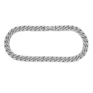 Collana Hip-hop Americana HY 14mm a Catena Cubana Full-Cut, Stile Streetwear Cool e Accattivante, con Grande Anello all'Estremità - Product Image 1