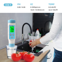 Smart Bleu dent pH/EC / TEMP PH Mètre BLE-9902 Qualité de L'eau Testeur Pour la culture hydroponique/laboratoire/aquarium