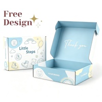 Boîtes d'expédition en carton ondulé écologiques personnalisées avec logo pour vêtements, chaussures, jouets et emballages cadeaux de baby shower – Vente en gros