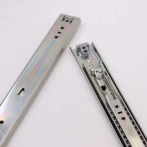 53 mm Schwerlast 80Kg Möbelbeschlag 3-fach Vollauszug Kugelgelagerte Schubladenschienen mit Verriegelung - Product Image 3