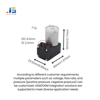 Mini 3L/min-65kpa DC pompe à vide pompe à Air Micro diaphragme à faible bruit pour nébuliseur assistance respiratoire pompe à Piston Structure DC