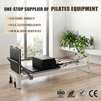 ZENJOY Reformer Pilates à rail fixe en alliage d'aluminium, cadre en aluminium, ressorts réglables, Reformer Pilates pour la maison, la salle de sport et le studio