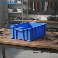 Caisse en plastique multi-usages HAOSEN, empilable, légère, recyclable, durable, écologique, boîtes de rangement, bacs pour