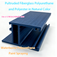 Fournisseur de fenêtres GFRPU, profilés en fibre de verre pultrudée, polyuréthane, polyester, faible valeur U, couleur naturelle, polyuréthane aqueux