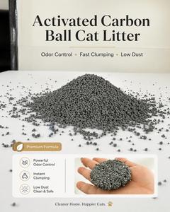 ทรายแมวแบบถ่านกัมมันต์มีฝุ่นต่ำแบบปรับแต่งได้ - Product Image 1