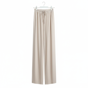 Pantalones de Poliéster Impermeables de Corte Bootcut de Cintura Alta, Holgados, Formales, Lavados a la Piedra, Ecológicos, para Mujer, Verano, Alta Calidad - Product Image 1