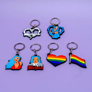 Porte-clés mousqueton multifonctionnels en PVC 2D, personnalisés en usine OEM, étanches, série Célébrités, avec image de chanteur et album, Orange <span class=keywords><strong>Guy</strong></span> - Product Image 1