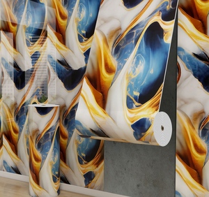 Prix d'usine – Rouleau de papier peint adhésif 3D en PVC effet marbre doré, autocollant mural amovible pour la <span class=keywords><strong>décoration</strong></span> intérieure - Product Image 5