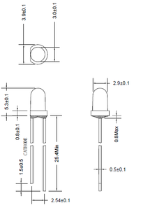 Độ sáng cao 8mm 5mm <span class=keywords><strong>3mm</strong></span> Trắng Đỏ Xanh xanh vàng khuếch tán dẫn Diode - Product Image 2