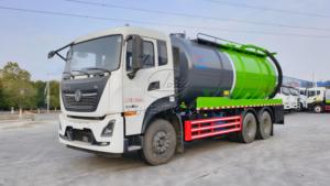 รถดูดฝุ่น Dongfeng 6x4 ขนาด 22 ลูกบาศก์เมตร ขับเคลื่อนด้วย PTO พร้อมปั๊มแรงดันสูงและปั๊มดูดฝุ่น ฟังก์ชั่นคู่ สำหรับล้างด้วยแรงดันสูงและดูดสิ่งสกปรก - Product Image 3