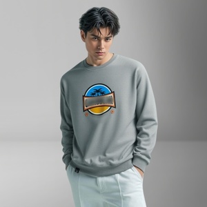 Sweat-shirt homme personnalisé 100% coton molletonné, coupe oversize, anti-plis, doublé, col rond, écologique, avec logo gaufré sur le devant - Product Image 1