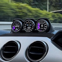 LARIDAS Triple Compteur pour Mustang S550, Console Centrale Performance, Jauge de Compteur Réglable, 7 Types de Couleurs, 2015-2023