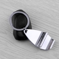 Maßgefertigter 3D Sabre Wulf-förmiger Schlüsselanhänger aus Zinklegierung, vernickelt, Anime-Design, Tier-Stil Flaschenöffner mit Schlüsselring, Blanko-Logo