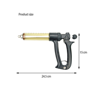 Seringue vétérinaire réglable à débit continu avec barillet de rechange semi-automatique 25 ml 50 ml pour porcs, bovins, ovins, volailles, canards, oies
