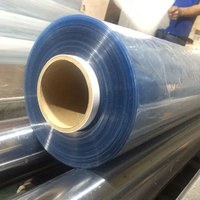 Film PVC souple transparent en plastique transparent normal, rouleau de film PVC souple