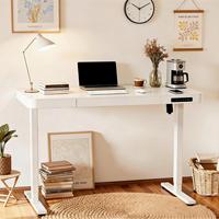 Bureau assis-debout pratique à moteur unique avec tiroir, mobilier ergonomique pour bureau à domicile, idéal pour le travail, l'étude et le gaming