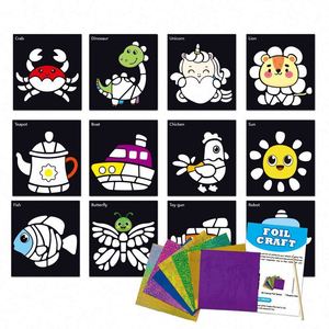 Kids Mess-Free Crafting <b>Creative</b> Play Customize Animal Sticker Travel Set DIY Crafts Fun Foil Art Craft - Product Image 1
