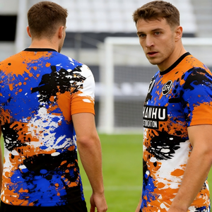 เสื้อฟุตบอลทีมสโมสรแบบเรโทร ระบายอากาศได้ดี รุ่นใหม่ล่าสุด ชุดกีฬา ชุดฝึกซ้อม สำหรับผู้ชาย  รับสั่งทำเสื้อฟุตบอล - Product Image 3