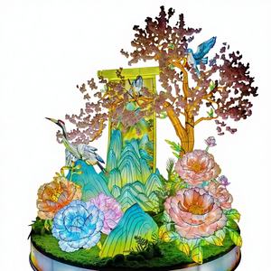 Farol Luminoso Personalizado con Flores para Festivales - Diwali y Acción de Gracias, Impermeable, Funciona con Pilas, Decoración Colorida para Interiores/Exteriores - Product Image 1