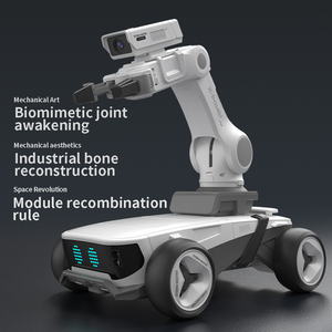 Flytec F07 FPV Robotic Arm Remote Control Educational Robot Toy 2.4G Obstacle Avoidance Live Video ABS <b>Plastic</b> Four-<b>wheel</b> - Product Image 3