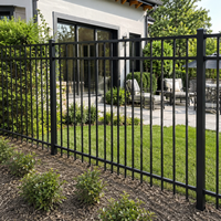 Senda High Modulaire Aluminium Tuinafscheiding - Eenvoudige Installatie, Aanpasbare Hoogte, Poedercoating Zwart, Residentiële Privacyafscheiding