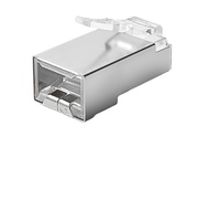 Connecteurs modulaires réseau RJ45 8P8C 6P4C Cat6 FTP pour câble Ethernet 50U, 100 pièces par emballage