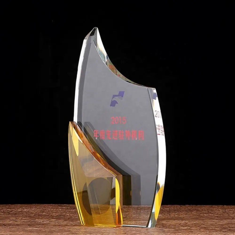 ขายร้อนยืนรูปปั้นธุรกิจของที่ระลึก25th ครบรอบ Star Shape Iceberg โลหะคริสตัล Trophy Award