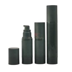 luxury plastic spray small 15ml 20ml 25ml 30ml 40ml 60ml 80ml 100ml 120ml 100 ml 50 ml cosmetic matte black airless pump bottle