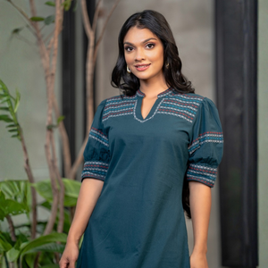 Ropa de Algodón Natural para Mujer de 40 Pulgadas, Elegante y de Calidad Premium, Bordada - Product Image 6