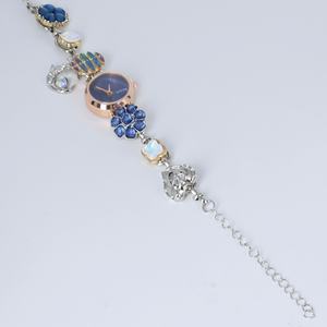 Reloj de Pulsera Acrílico con Dijes Coloridos, Estilo Retro, Tono Dorado, Cuarzo, Ecológico, para Mujer, Uso Diario, Regalo, Joyería - Product Image 3