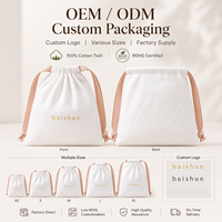 Sac en toile de coton à cordon de serrage pour cadeau, sac à poussière pour bougie, sac de rangement pour savon, logo personnalisé, écologique, promotionnel, en gros
