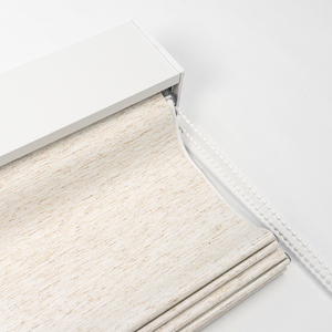 Corde à perles manuelle de style moderne, store romain, tissu à rouleau intégré, <span class=keywords><strong>occultant</strong></span> <span class=keywords><strong>horizontal</strong></span> doux pour les hôtels de bureau - Product Image 2
