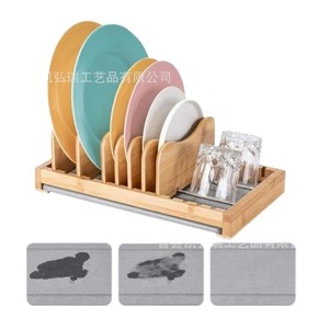 Cross-border wooden <b>dish</b> <b>rack</b>, household kitchen countertop storage <b>rack</b>, multi-functional solid wood cookware <b>rack</b> - Product Image 5