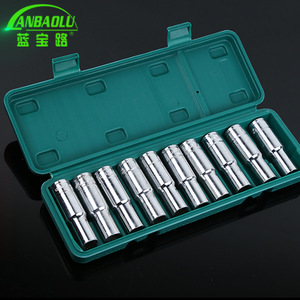 Lanbaolu <b>Socket</b> Wrench Set 8-32mm Chrome Vanadium Steel Ball Hex Extended 10 Piece - Product Image 1