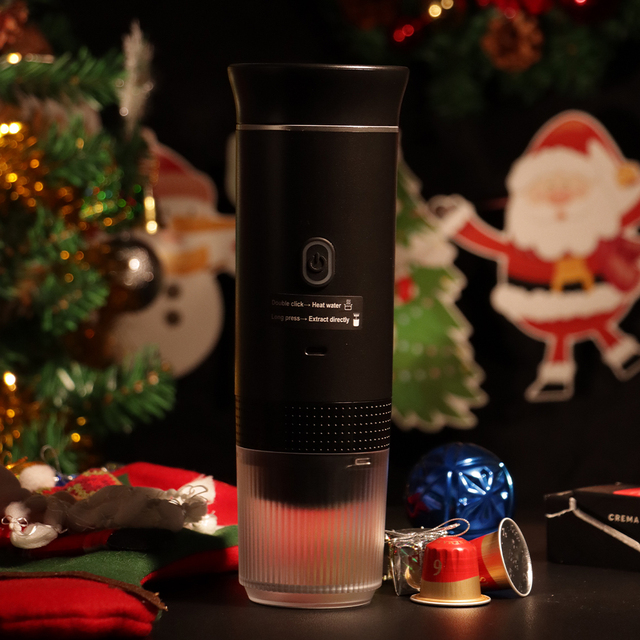 2500mAh*3 Portable Fully Automatic Dual Brew Capsule Espresso Machine 25 BAR Wireless USB Rechargeable Travel Coffee Maker Cold