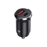 Chargeur de voiture rapide en gros 45W USB-A USB-C Mini QC 3.0 Double Port Universel 12V-24V pour téléphones
